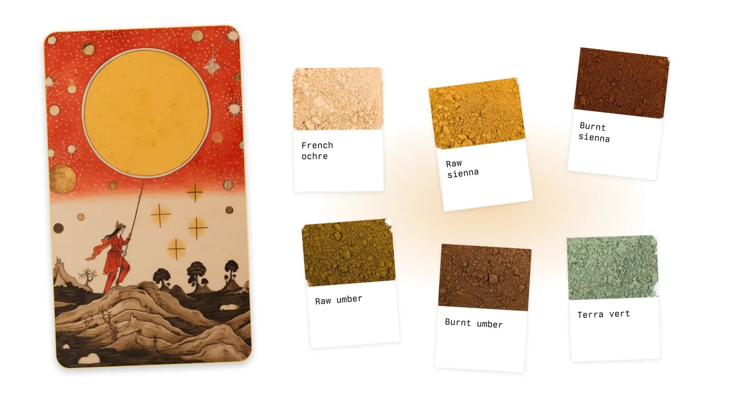 Mars pigments derived from Iron