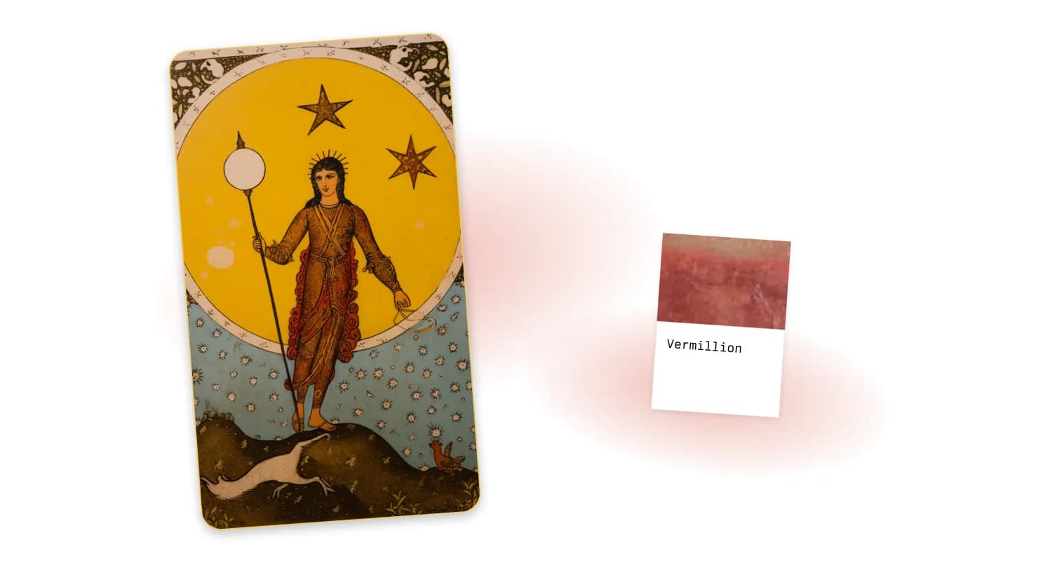 Mercury pigment Vermillion derived from Cinnabar