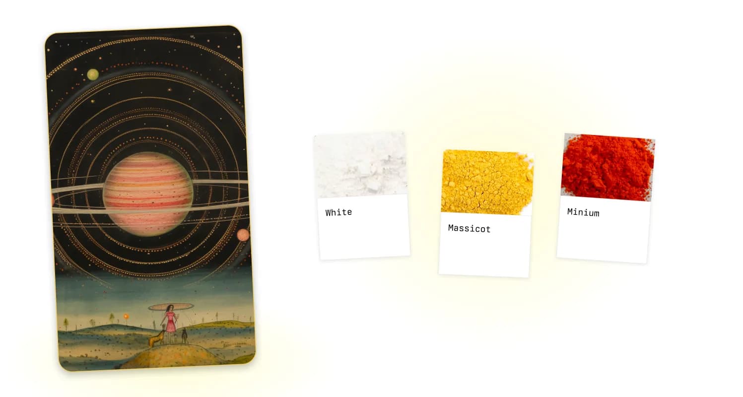 Saturn's pigments derived from Lead