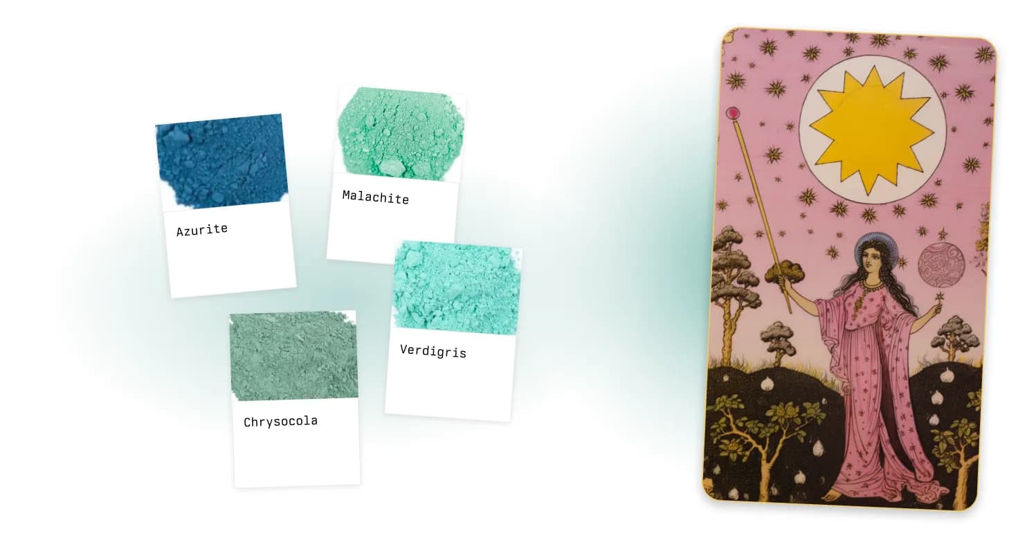 Venus pigments derived from Copper